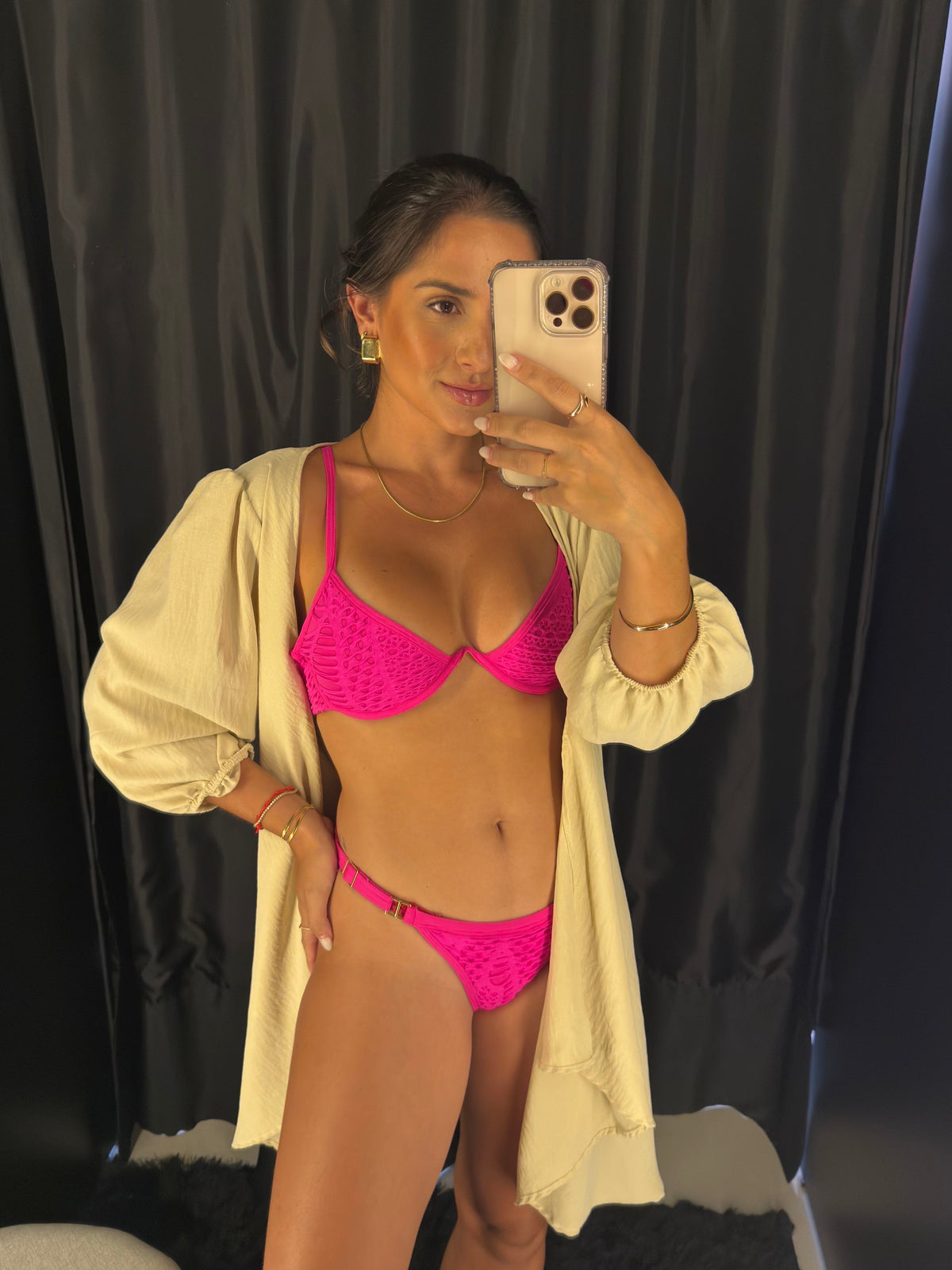 Biquíni Aro Inteiro Pink Rendado