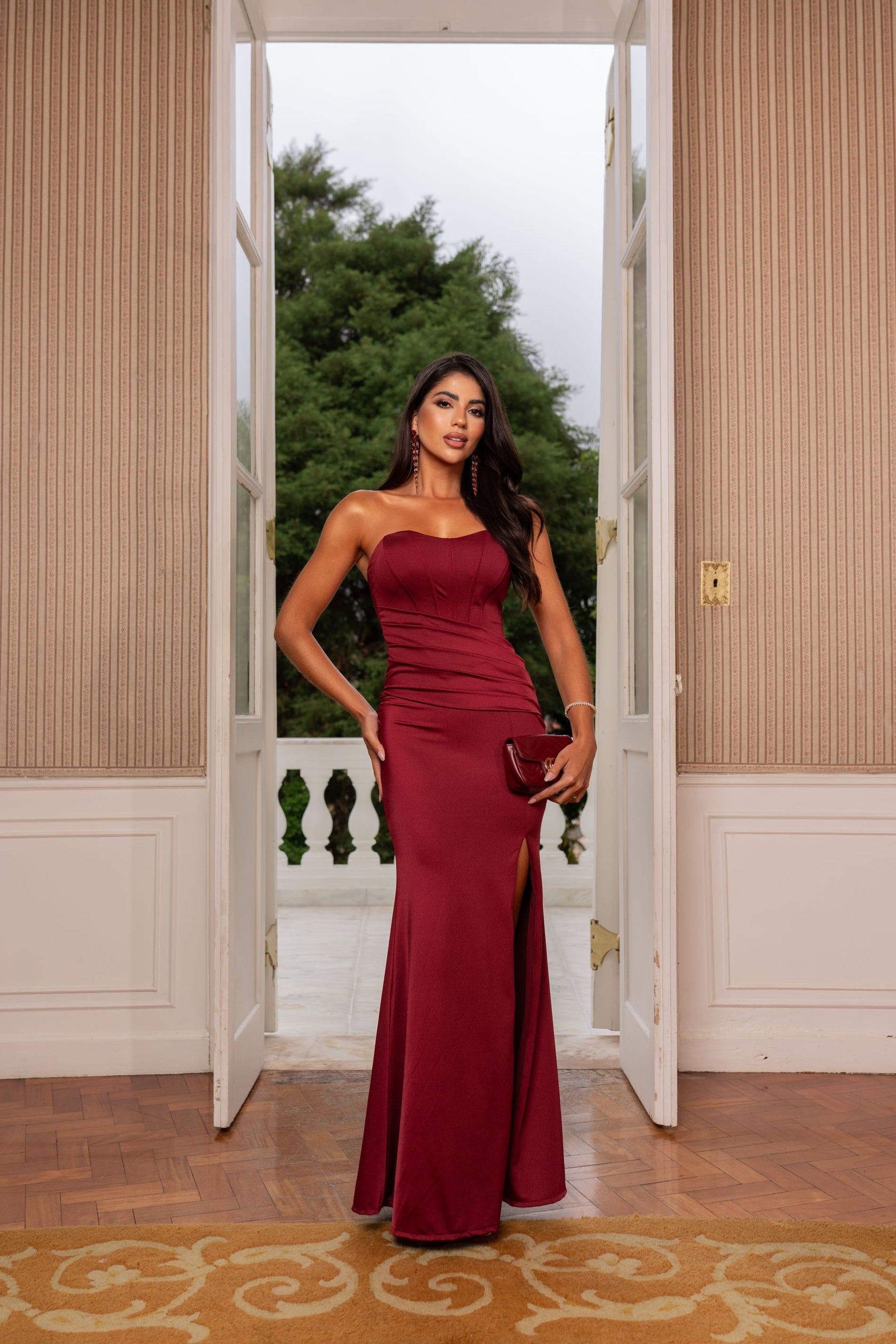 Vestido Longo Corset Oliva Thálita