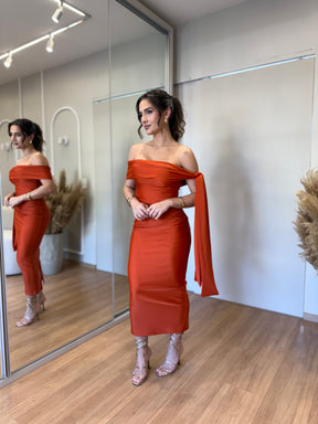 Vestido de Festa Midi Prada Cindy