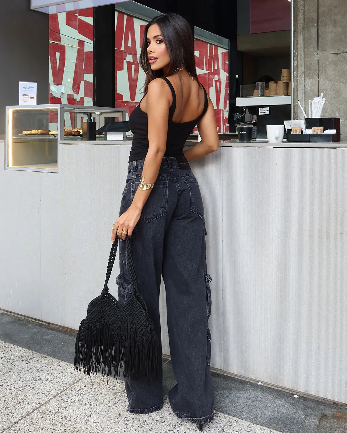 Calça Jeans Cargo Grafite - Consciência
