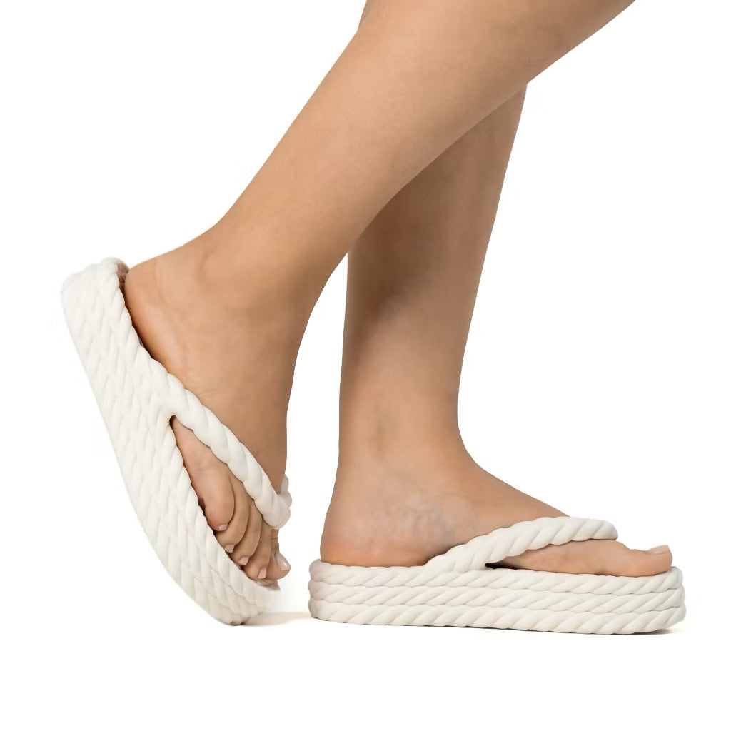 Chinelo Feminino Tranças Plataforma