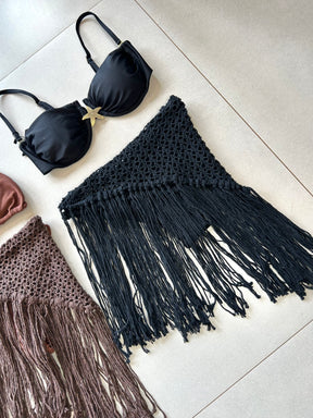 Lenço Crochet de Franjas