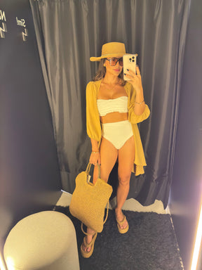 Biquíni faixa hot pant Off white