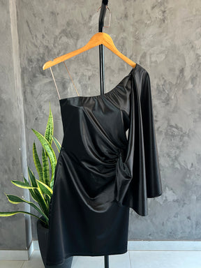 Vestido Manga Única Acetinado - Naguchi