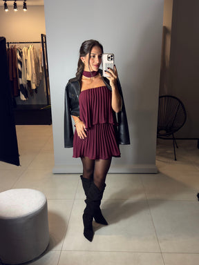 Conjunto Curto Plissado Aline