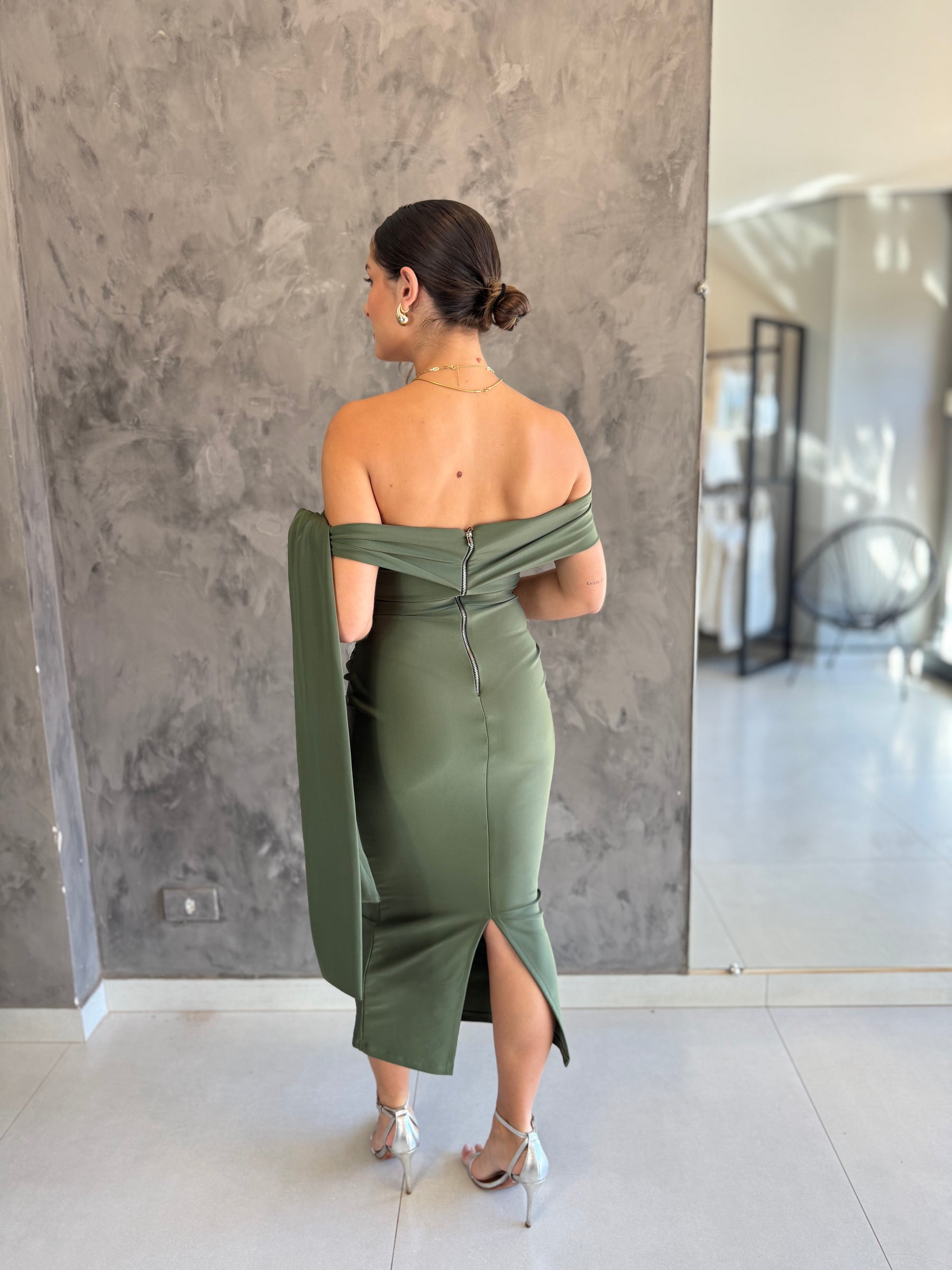 Vestido de Festa Midi Prada Cindy