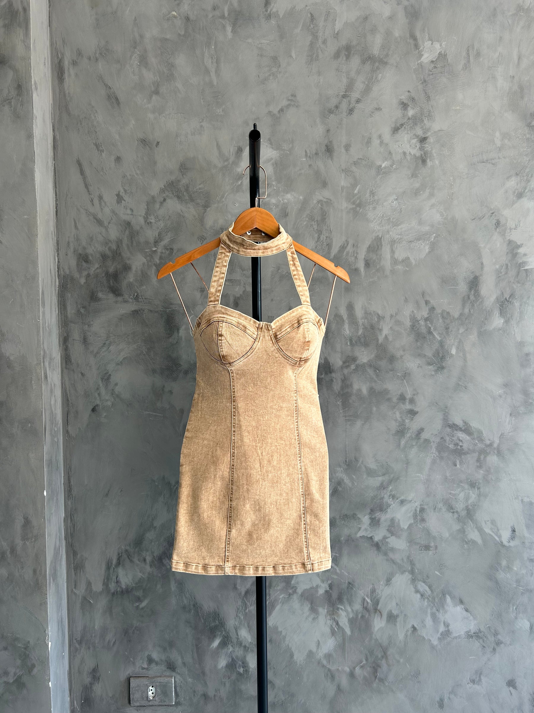 Vestido Curto Jeans Chocker