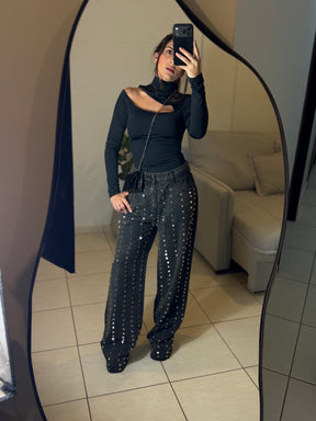 Calça Jeans Rebite