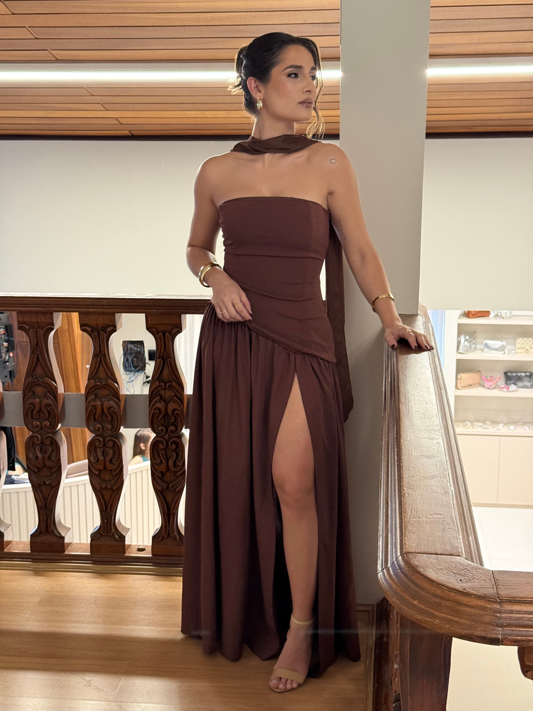 Vestido Longo Choker para Festa Tifany - Ocasiões Especiais