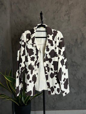 Jaqueta Sarja Cow Print