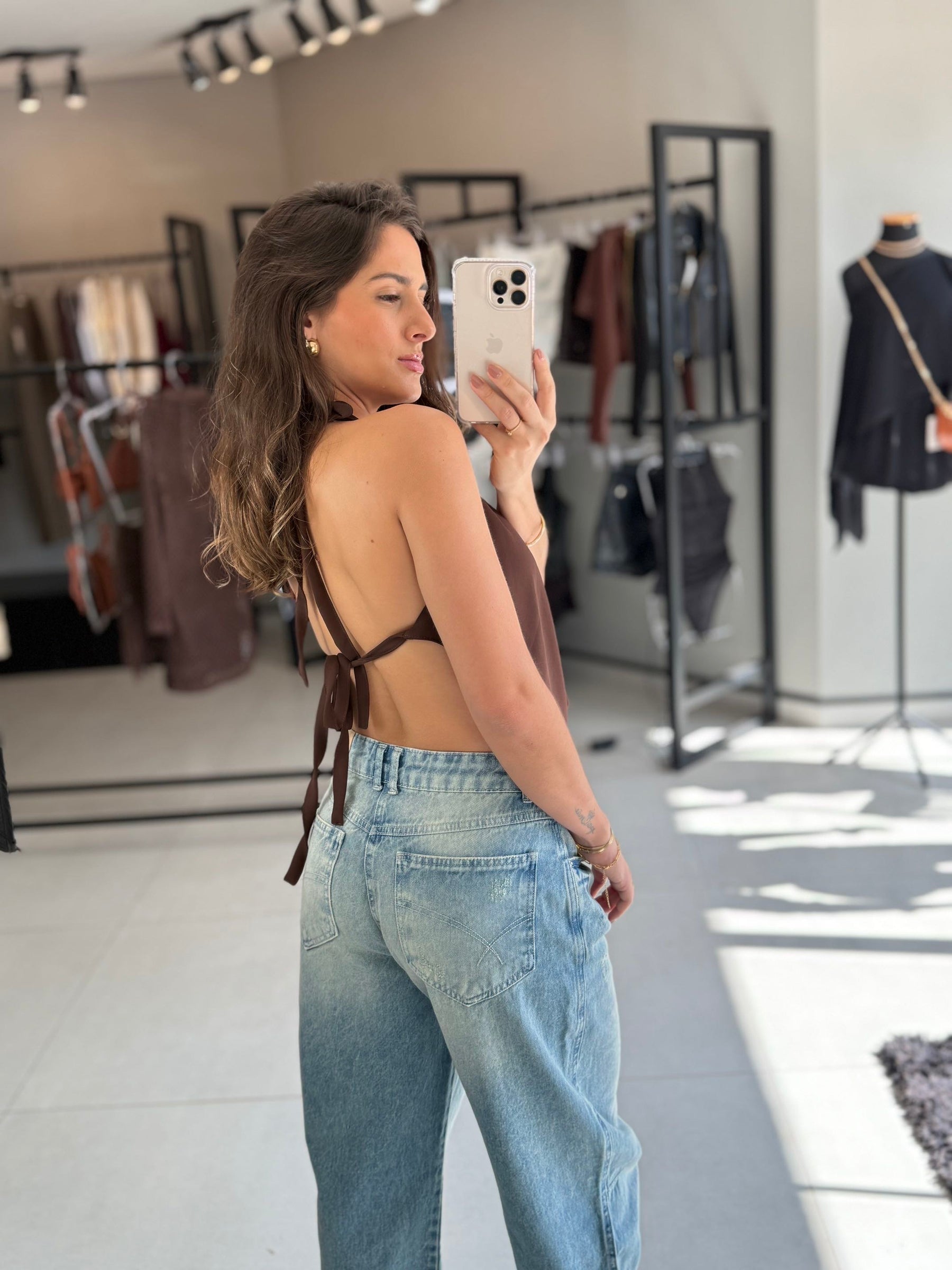 Blusa Voal Gola Boba Degage Multiformas- Vanessa