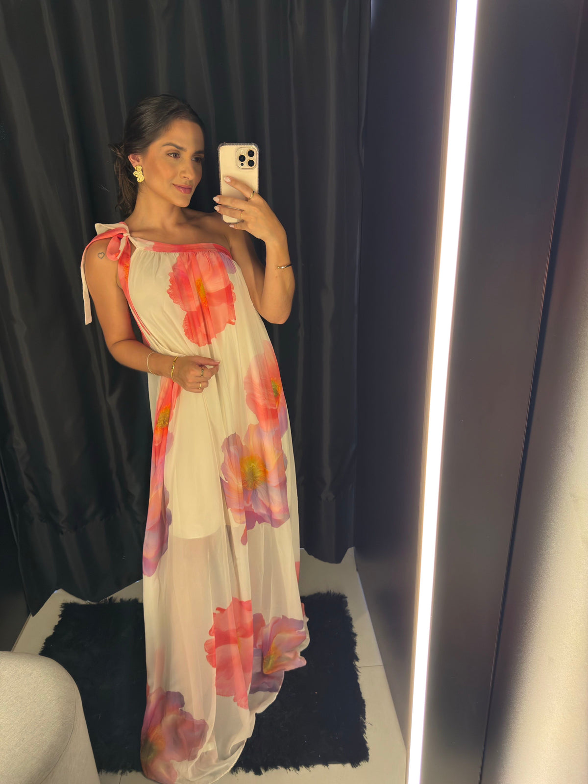 Vestido Longo Fluido Solto Floral