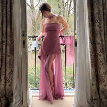 Vestido Longo Amarelo Estruturado Minimalista – Moda Festa Elegante