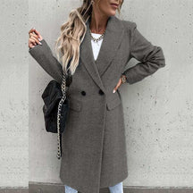 Casaco Feminino Longo de Lã Batida | Elegante e Aconchegante para o Inverno