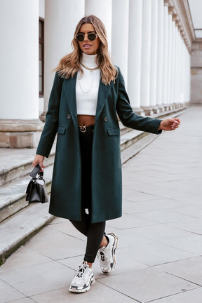 Casaco Feminino Longo de Lã Batida | Elegante e Aconchegante para o Inverno