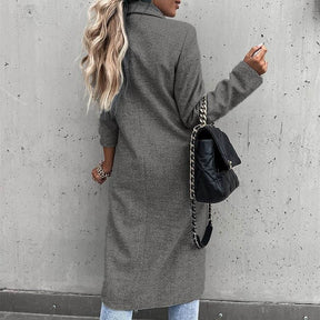 Casaco Feminino Longo de Lã Batida | Elegante e Aconchegante para o Inverno