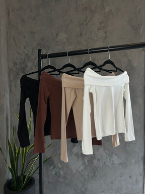 Blusa Manga Longa Ombro a Ombro Iris