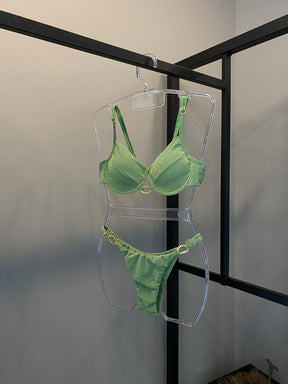 Biquini elo verde lurex