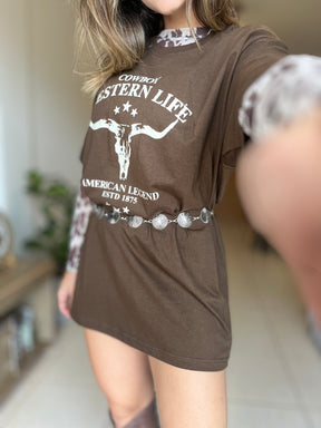 T-shirt Over Sized Western