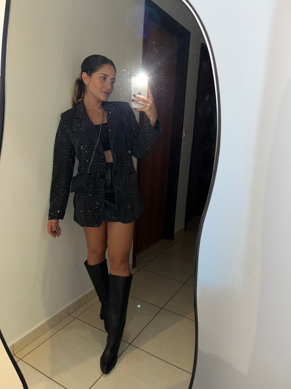 Blazer Feminino Oversized com Brilho – Diamond