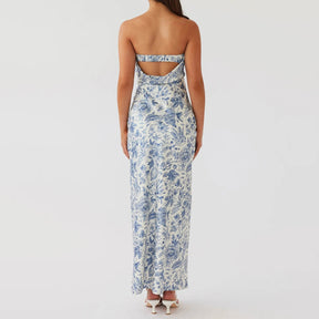 Vestido Longo Tomara que Caia Estampado Floral Dia a dia