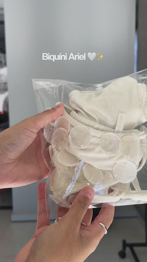 Biquíni Cortininha Escamas Ariel - Off White