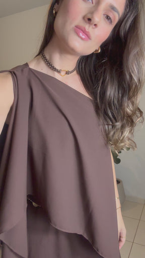 Conjunto Bata e Saia curta- Pietra
