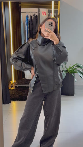Jaqueta Couro Oversized