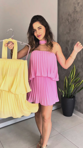 Conjunto Curto Plissado- Aline